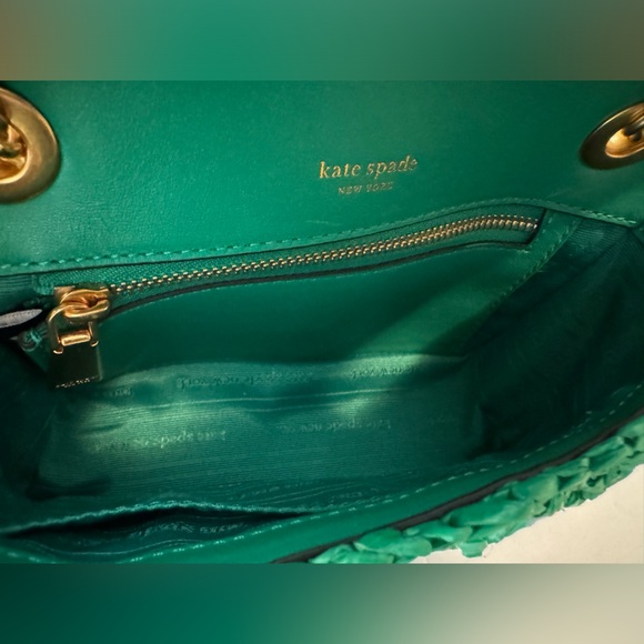 Kate spade Evelyn striped crochet raffia small shoulder cross body convertible - Picture 13 of 16